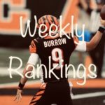 Fantasy Football Weekly Rankings