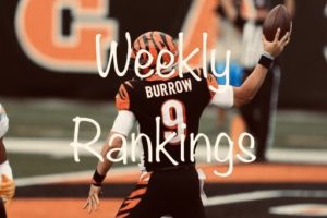 Fantasy Football Weekly Rankings