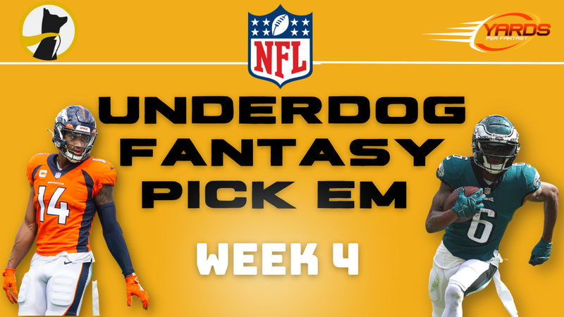 NFL Week 4 Underdog Pick'ems for Thursday Night Football Include